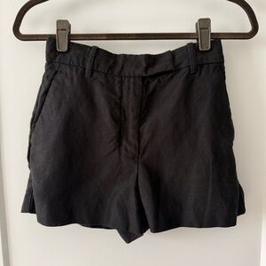 Wilfred Layover 3” Linen Shorts Black Size 2 Aritzia #82068